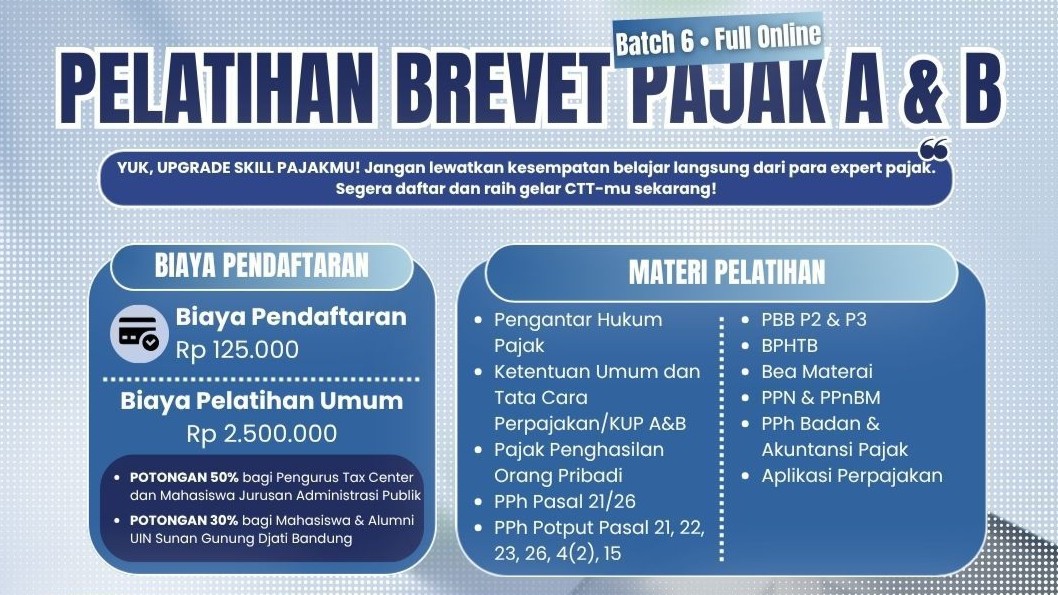 🚨 Pelatihan Brevet Pajak A&B Batch #6 Dibuka! 🚨